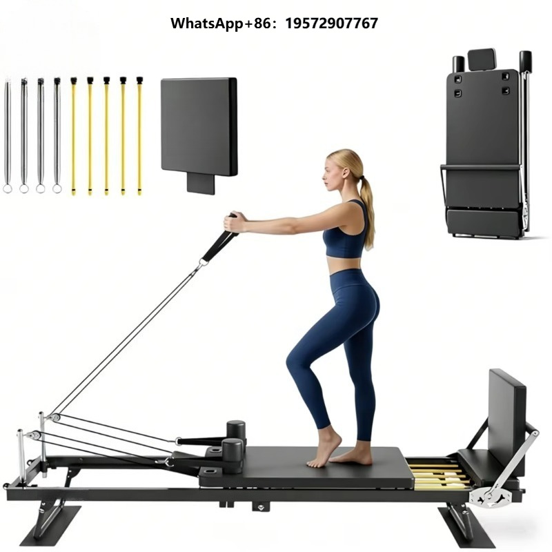Pilates Yoga Machine - Foldable Pilates Reformer Machine with Alloy