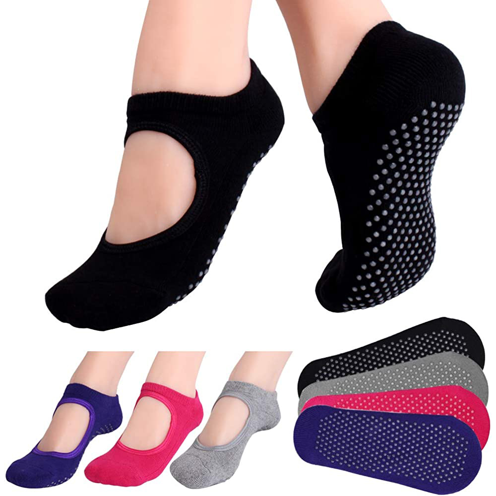Pilates Yoga And Gym - Backless Non-slip Fitness Pilates Socks Cotton