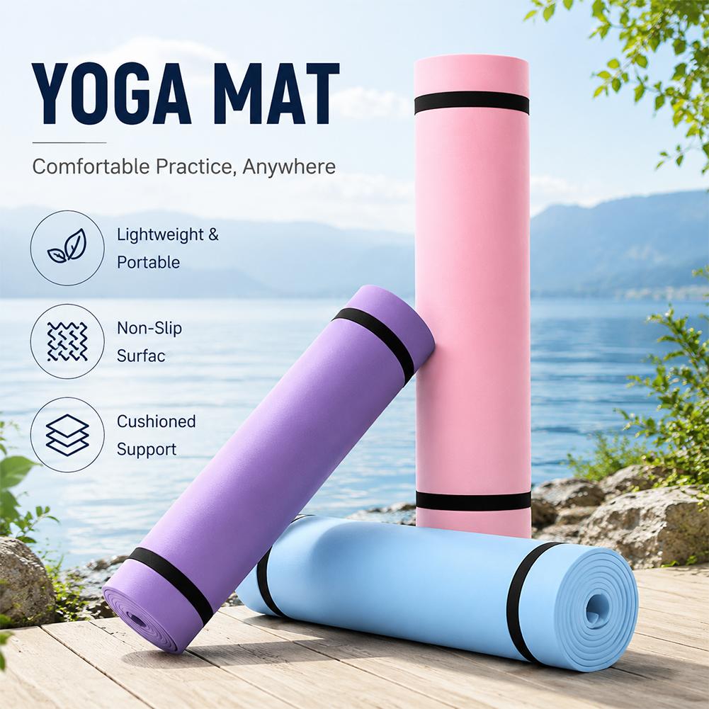Pilates Yoga Matte - 1/2Pcs Thick Yoga Mat Anti-skid Sports