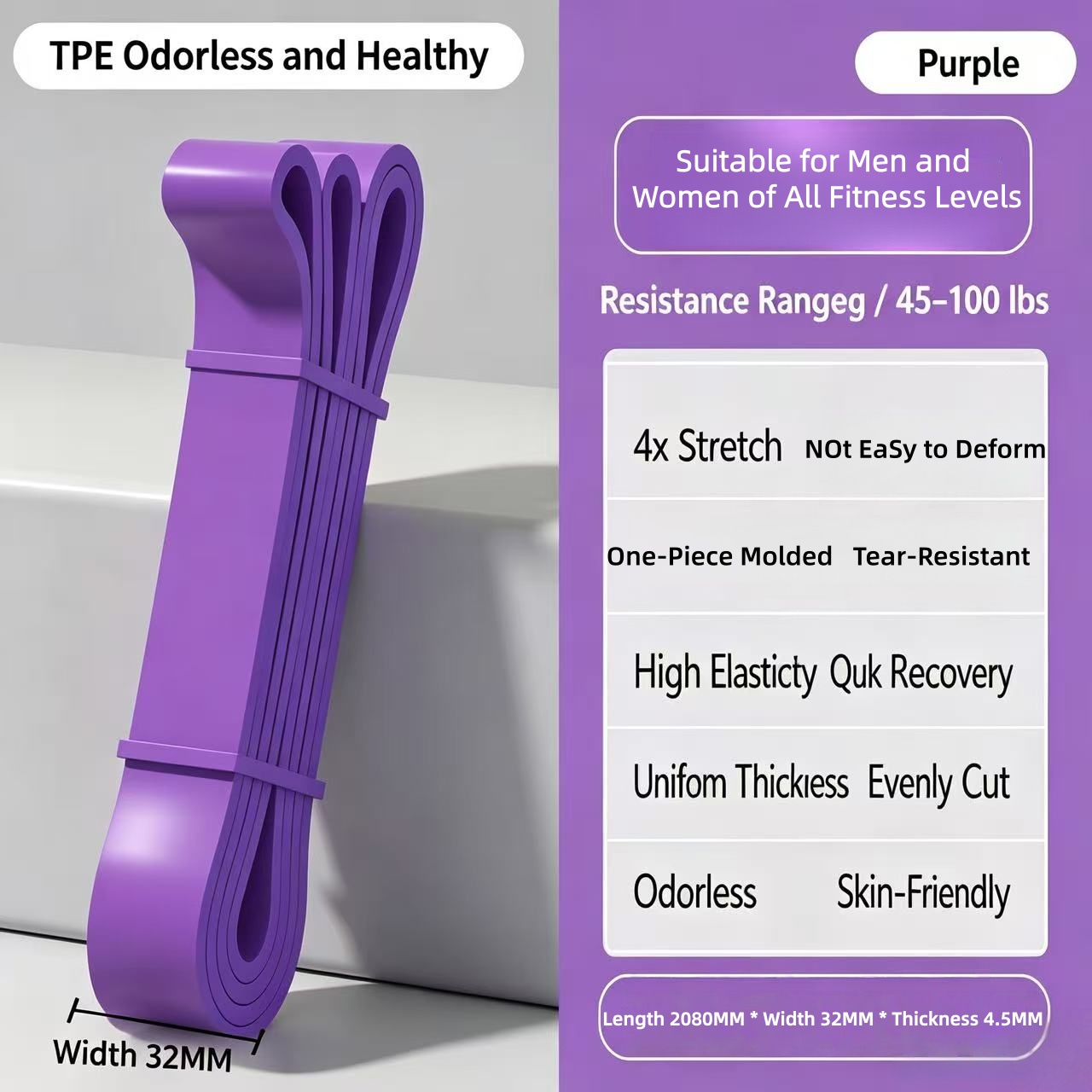 TPE Resistance Bands 6 Levels  - огляд і ціна Pilates And Yoga Difference
