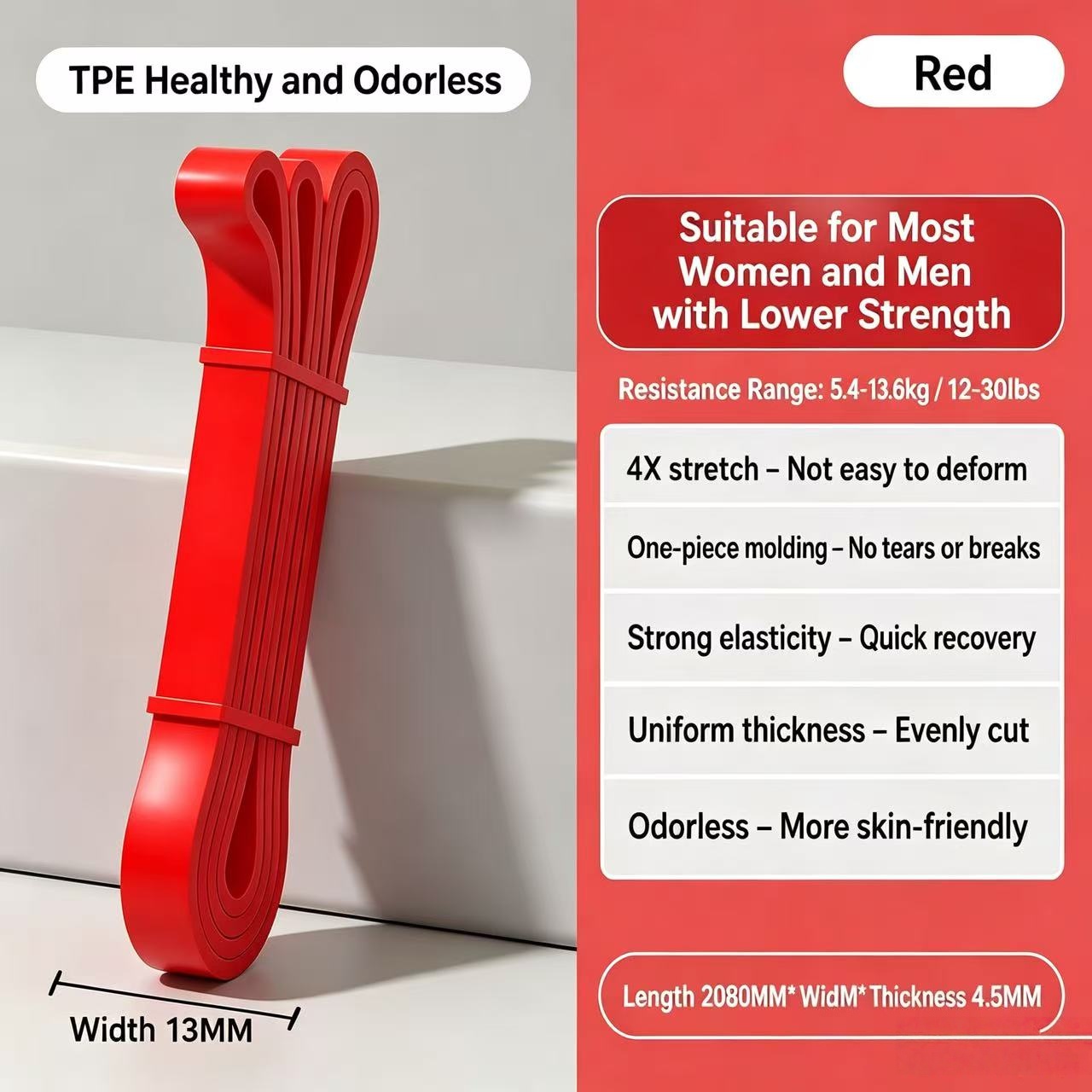 TPE Resistance Bands 6 Levels  - огляд і ціна Pilates And Yoga Difference