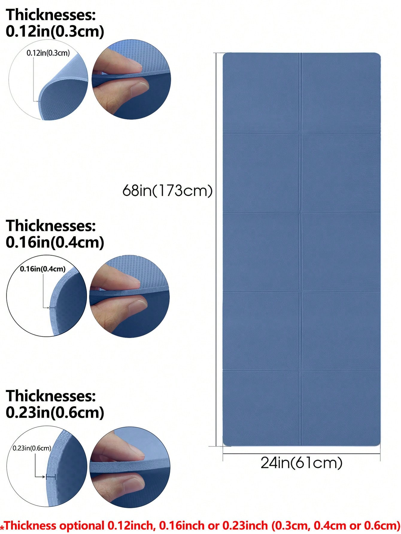 Foldable Yoga Mat Dark Blue Ec - огляд і ціна Pilates Yoga Matte