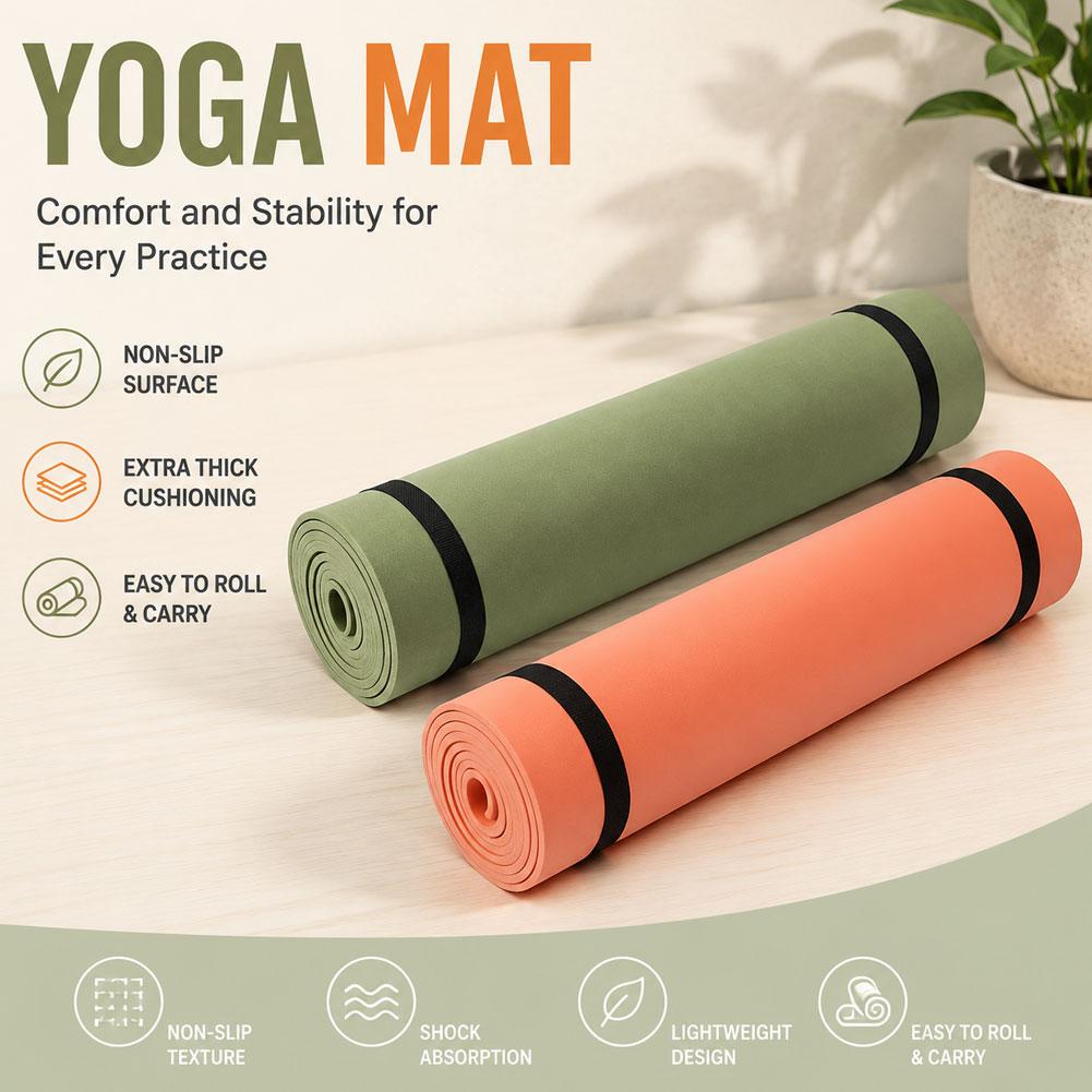 1/2Pcs Thick Yoga Mat Anti-ski - огляд і ціна Pilates Yoga Matte